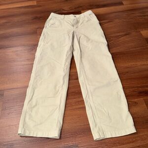 TNA Aritzia Cargo Pants Beige Utility Wide Leg Women’s 6